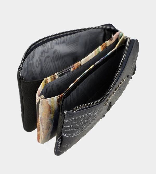 Anekke Studio Navy Blue Triple Coin Portafogli | YI7019235