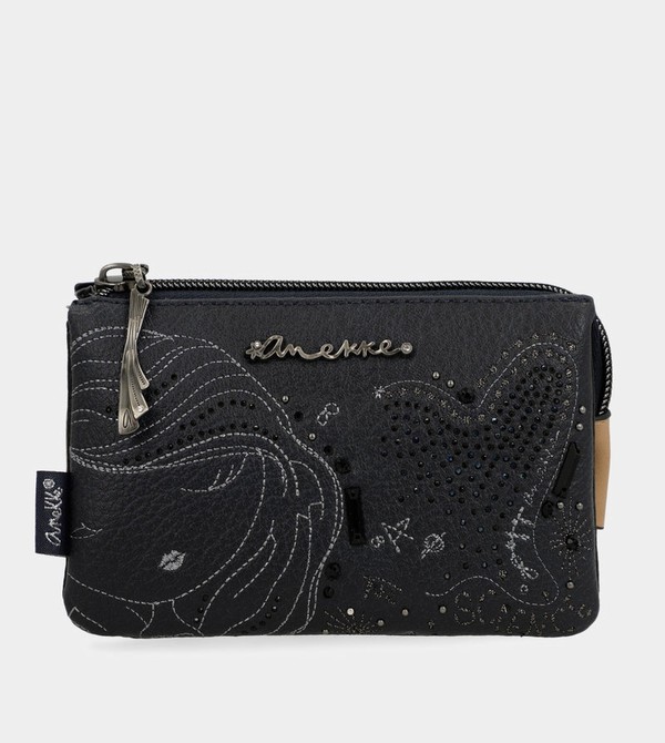 Anekke Studio Navy Blue Triple Coin Portafogli | YI7019235