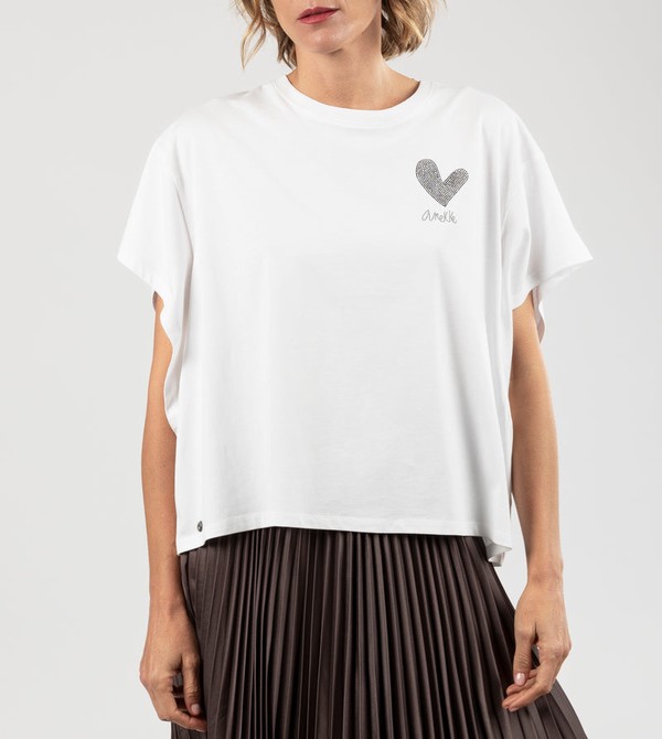 Anekke White Crop Top Magliette | JX1905368