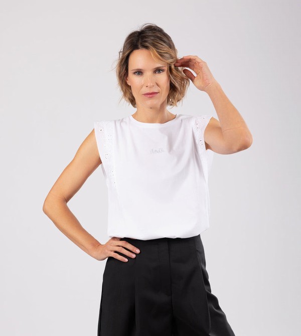 Anekke White Tank Top Magliette | HL9073642
