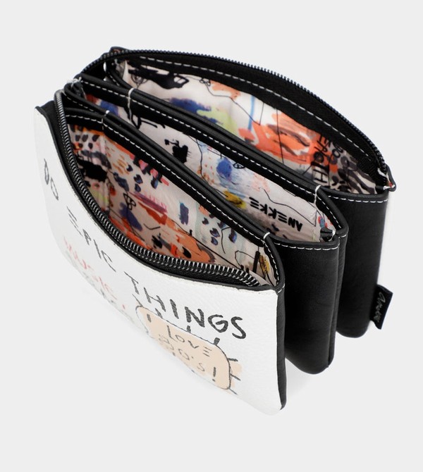 Anekke White Triple Compartment Energy Portafogli | BO4718569